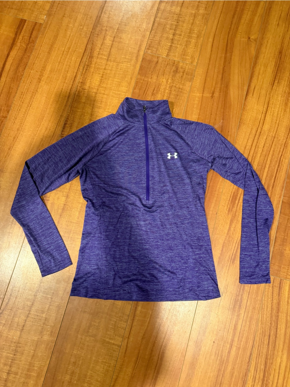 Under Armour Women's Heathered Purple Half-Zip Performance Pullover
